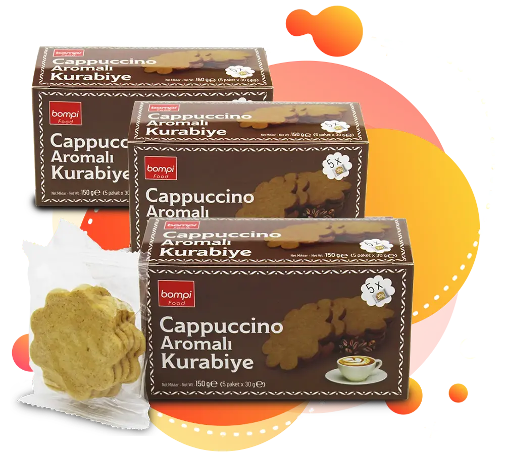 Bompi Food - Cappuccino Flavored Cookies (Cappuccino Thins) - 150gr